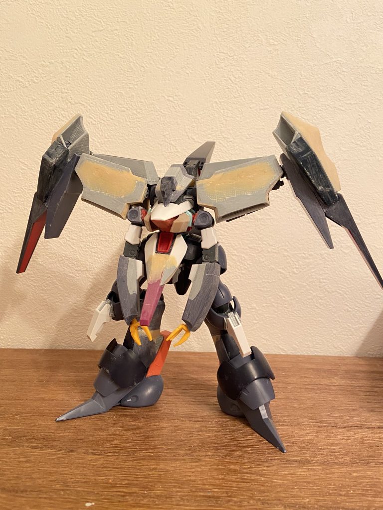 プラ板・パテを使用したほか一部では他キットのパーツも加工して使っています。