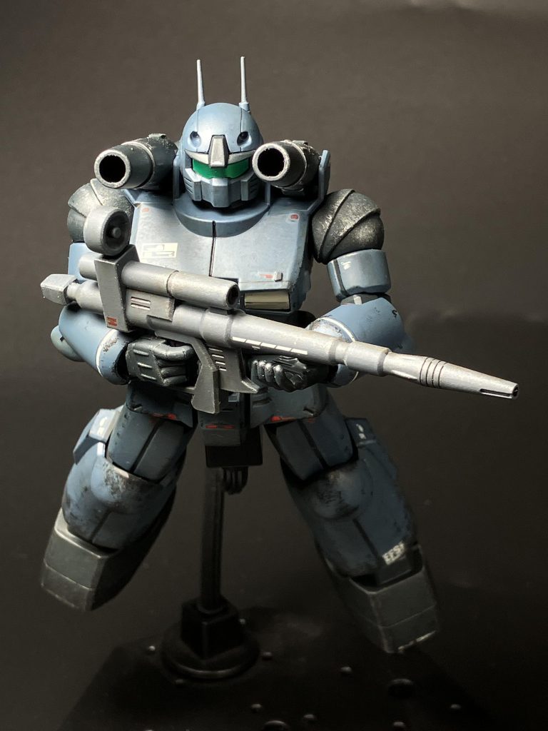 筆塗り＋汚し表現で仕上げようと思っていたので、サフレスで制作しています。水性筆塗りの魅力に気づかせてくれる一体となりました。見てくれると嬉しいです。