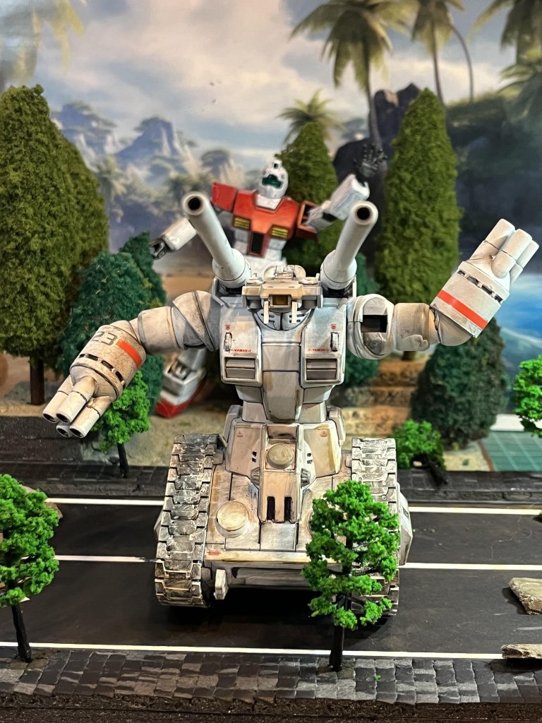 過去作ジオラマ組み合わせとジム使いました。見てくれてありがとうございました。