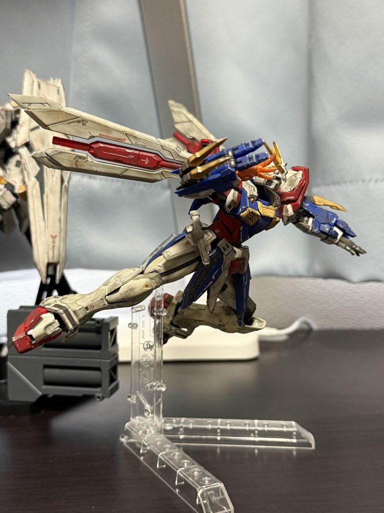 ゴッドガンダム　成形色ウェザリング仕上げ–2枚目/制作者：ozk