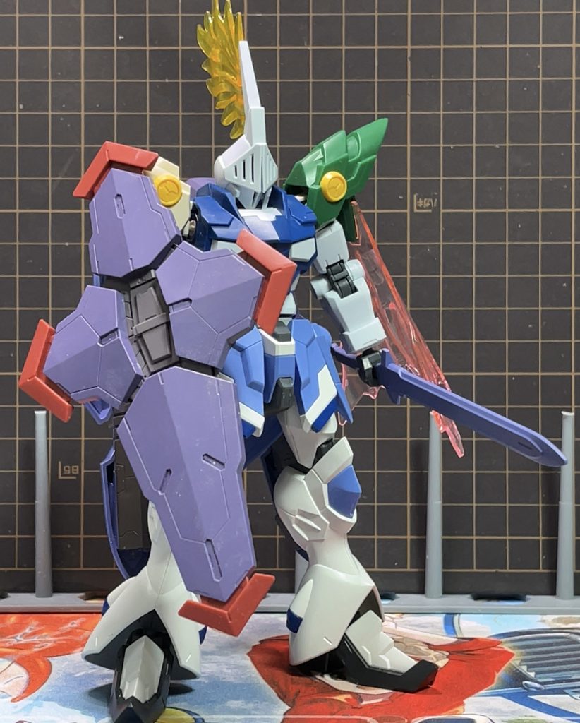 最後に塗装前のミキシング素組み状態の写真を次はすでにミキシング自体は完了してる機体をバラシて塗装していきたいなと思ってます。それではまた次回。ミキシングメモベース:ギャンスロット下半身:ギャンシュトローム肩:ウイングガンダムフェニーチェバックパック:ベギルペンデ+キマリスヴィダール盾:ベギルペンデ剣:鉄血MSオプションセット4加工メモ肩パーツのディテール埋め胴体と腰の接続用パーツ作製腕と盾にネオジム磁石を埋め込んで磁石接続化塗装メモサフ:サフEVOブラック胴体銀:オーラパールシルバー胴体青:プリズムメタリックブルーバイオレット胴体紺:パールマーズダークブルー胴体金:青金フレーム:バーガ・ハリBSコブラ フレームメタリックマント:クランベリーレッドパールとさか:青金(砂吹き)+ディープクリアブルー刀身:スターブライトシルバートップコート:3/4つや消しクリアー