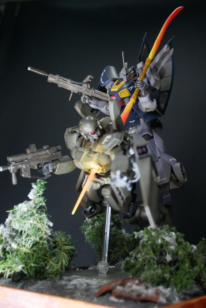 １/144　HG　ディジェ　と　HG　ジェガンD型ナラティブ.ver　ジオラマ–9枚目/制作者：suteteko76