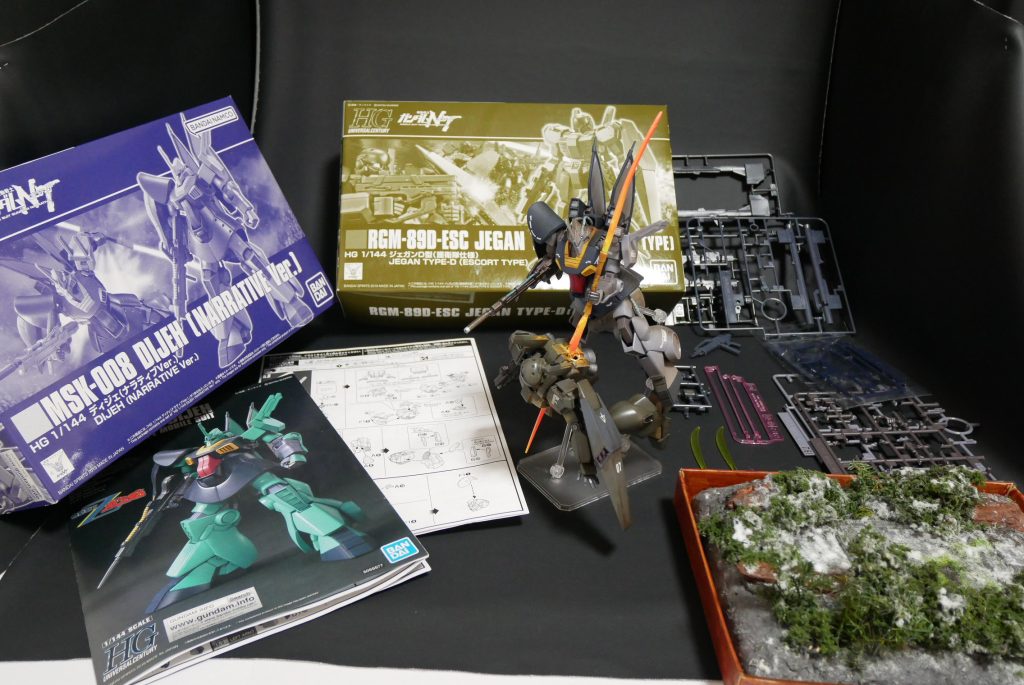 １/144　HG　ディジェ　と　HG　ジェガンD型ナラティブ.ver　ジオラマ–2枚目/制作者：suteteko76