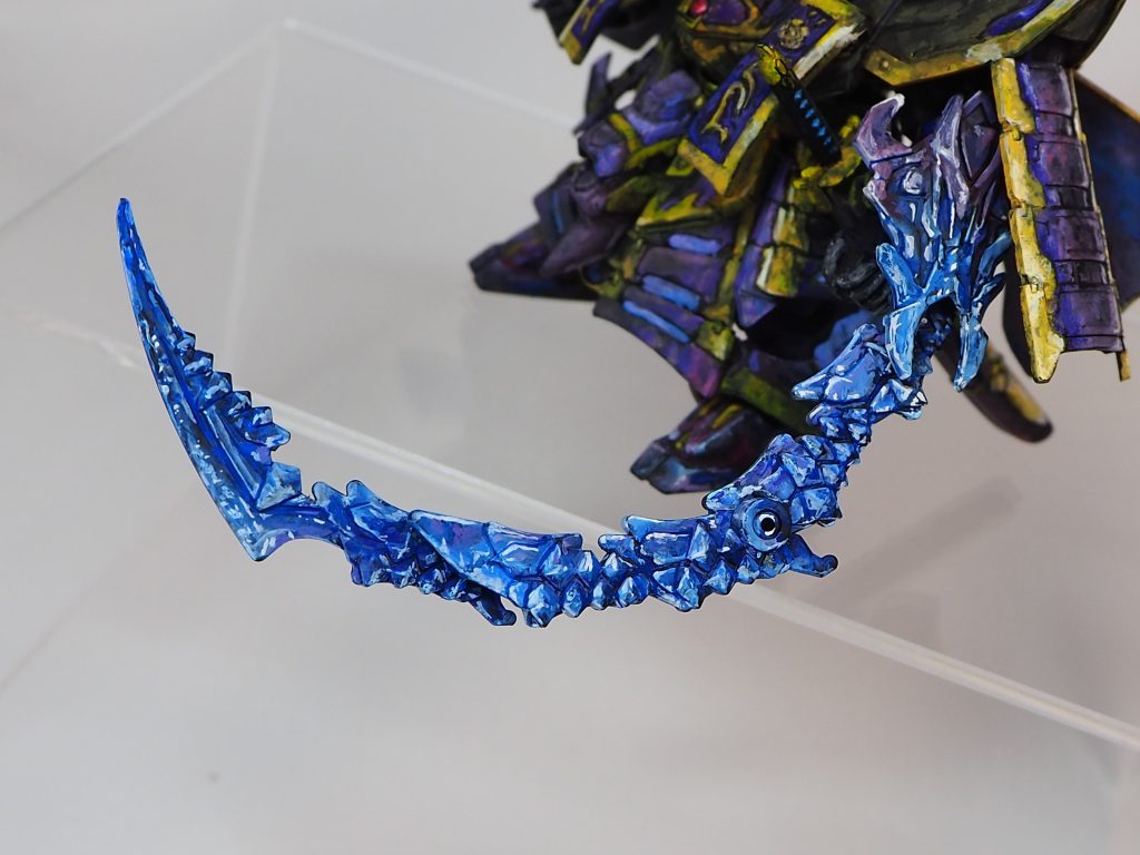 エピオンロッドっぽいパーツ部分ですがこの部分が物凄く上手く塗れて筆塗りが上達しいたな~と思えたのが懐かしいです。