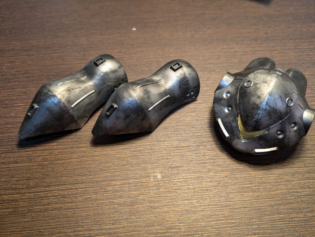 ウェットシートを使って蛇紋柄を吹いて、、、