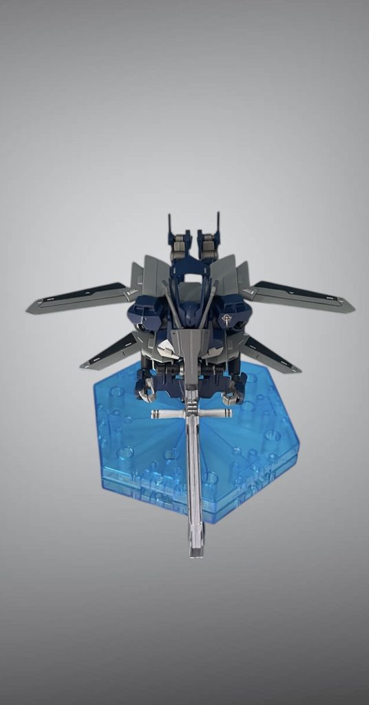 フライトポジションがまた、カッコ良いんですわ！！以外とMS形態よりも気に入ってしまいまして、現在はこの状態で飾ってます(笑