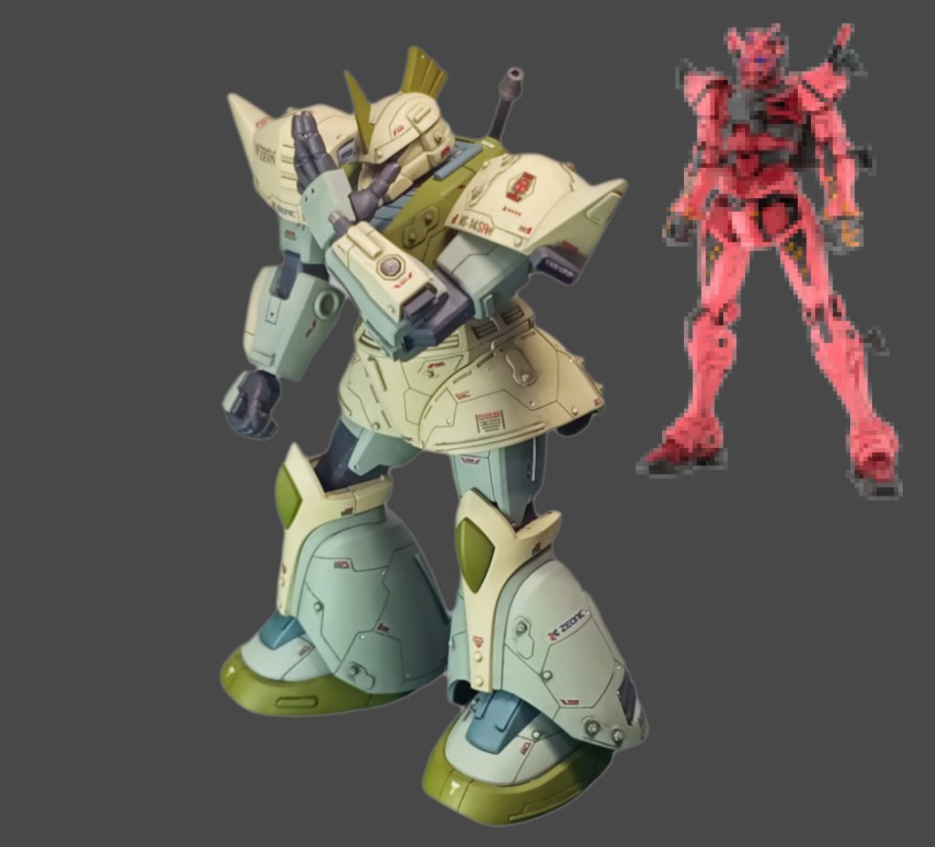 ”赤い人がガンダムを奪取してしまったので、俺の出番がないのでは?”とゲルググが言っている。