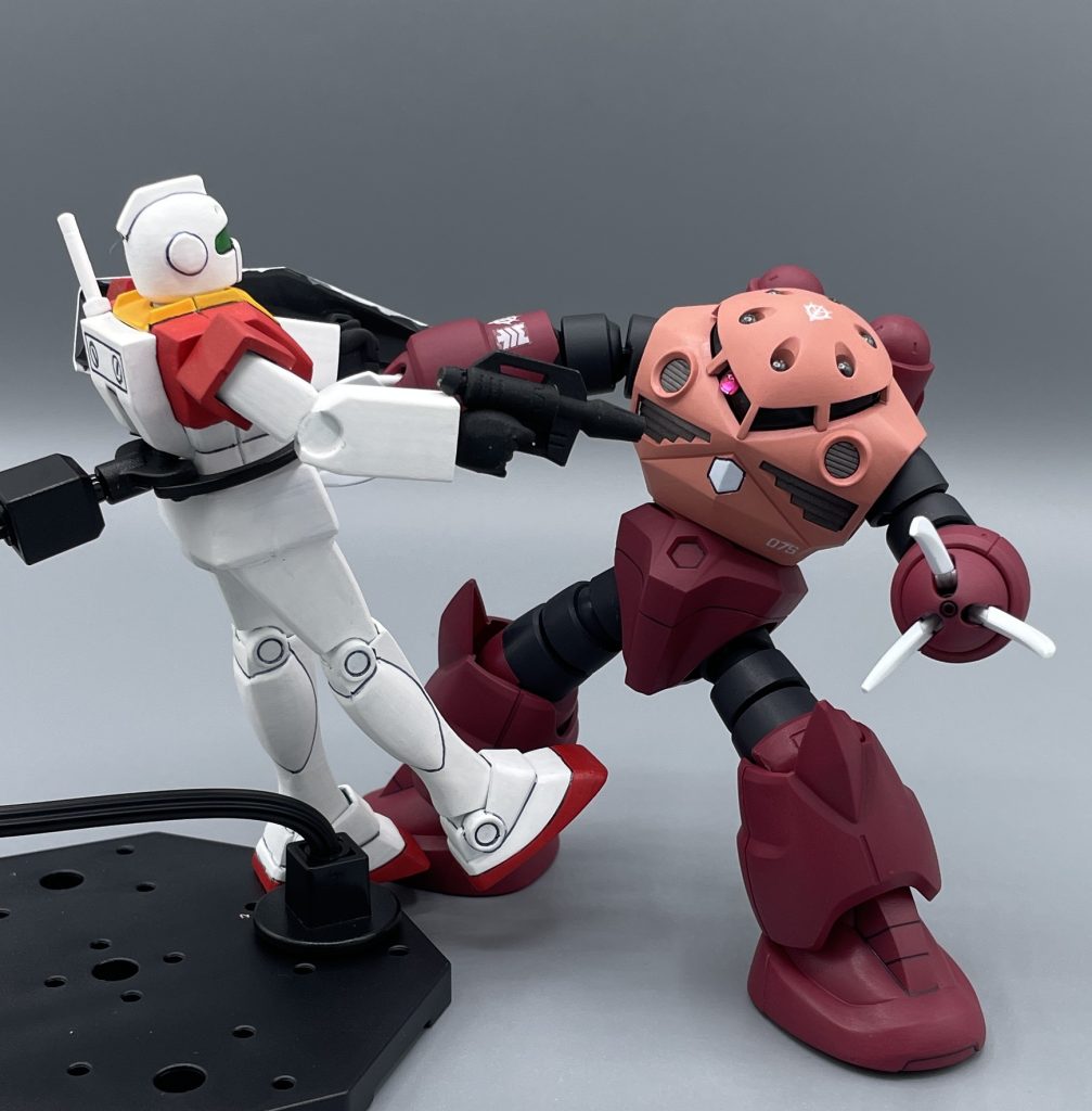 引き抜き!! GM好きには、なかなか複雑なシーン(笑)愛するジムがやられて悲しくもあり、ジムが最も輝いているシーンでもあります。