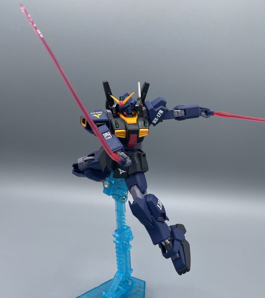 斬ッ!! 個人的には、リバイブ版よりも旧HGUCの造形が好みですが、こうして動かしてみると超カッコいいですね。スタイリッシュなデザインが、ティターンズカラーと、よくマッチしているように思えます。 最後までご覧いただき、ありがとうございます(*^▽^*)