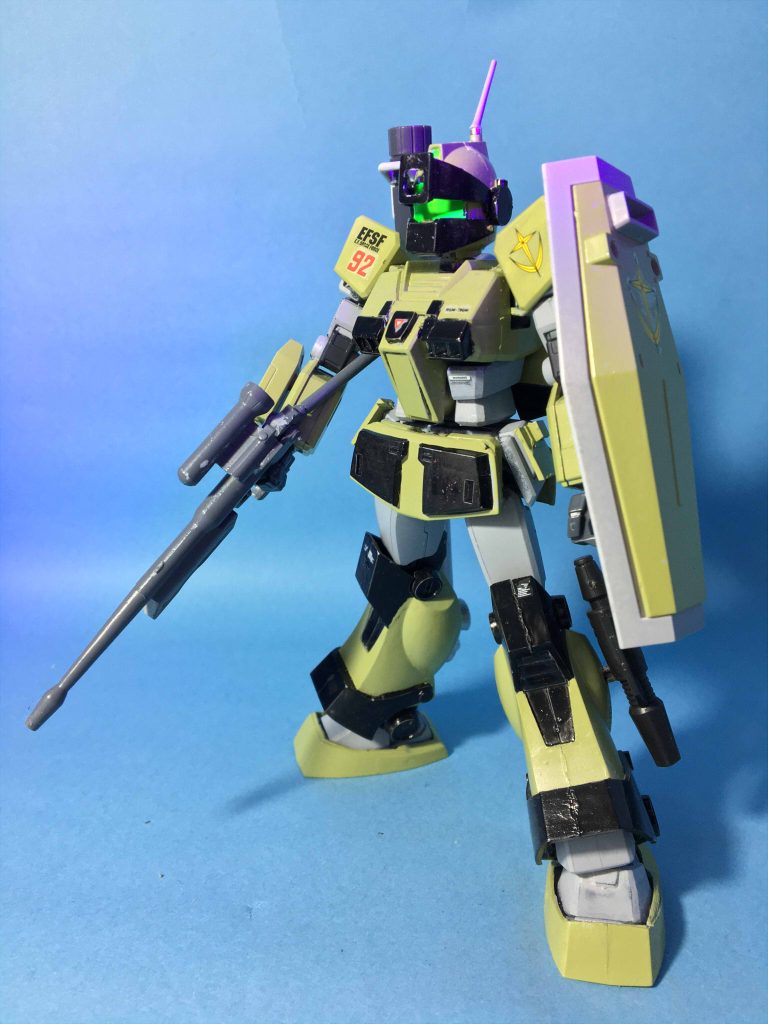 旧キット1/144×EG RGM-79 ジムスナイパーカスタム【フル装備】(EG RGM-79 GM SNIPER CUSTOM【Fully Equipped】)