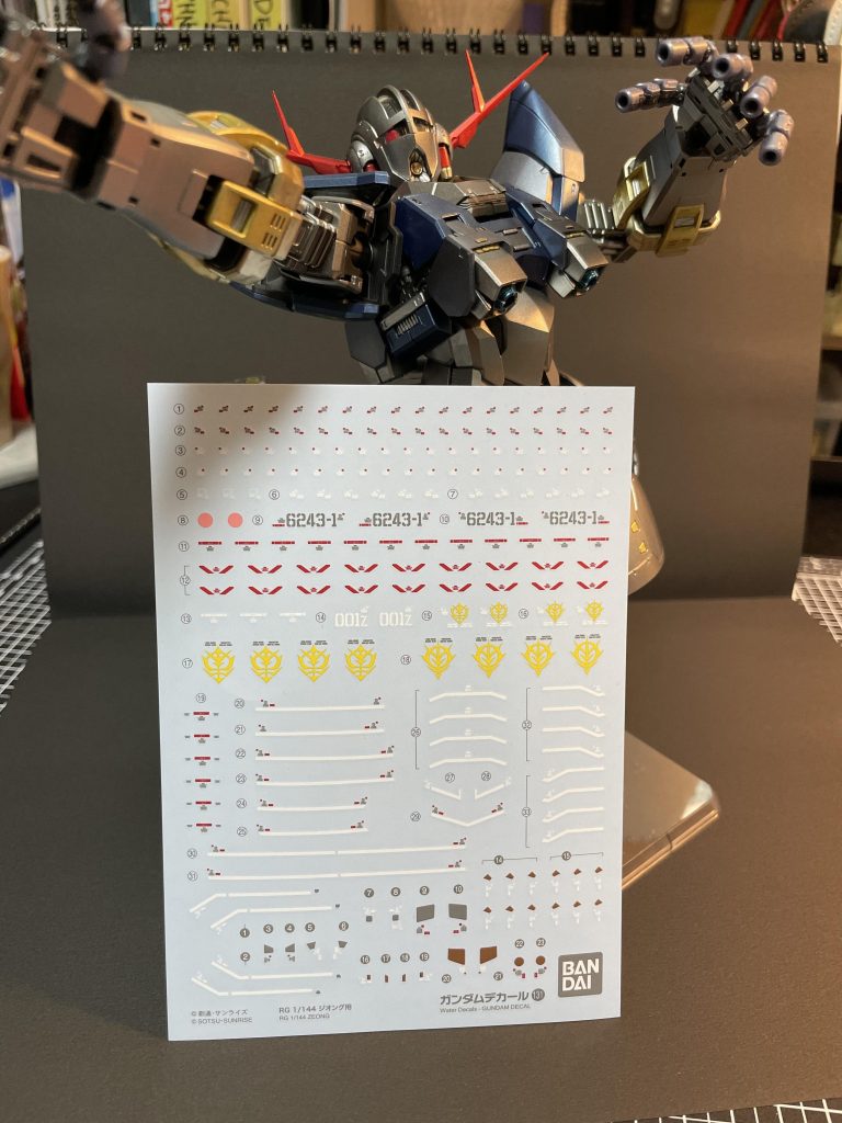 RGジオング用デカールも入手しましたが、気力が持たず…そのうち貼ります^_^