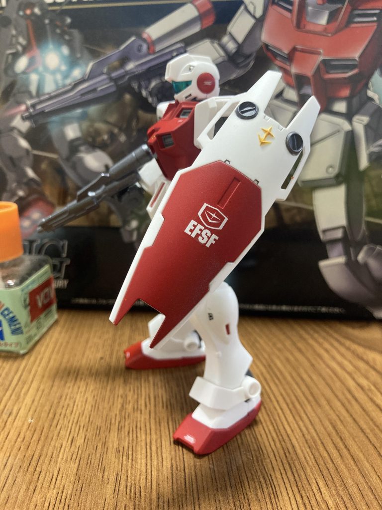 最低限なスミ入れシールド部分塗装、裏のマガジン塗装気休めの艶消しスプレーのロボラボさん仕様です😂