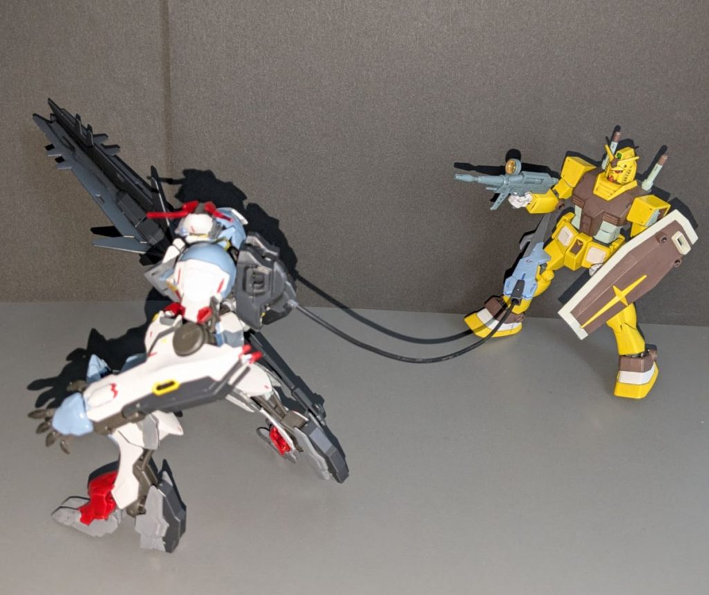 (C国産のパチモンを火星のパチモンが討伐する地獄絵図)パイロットの「狂犬」ぶりでいえばパブリックイメージに反してバルバトスよりジークアクスの方が上かなと感じました。