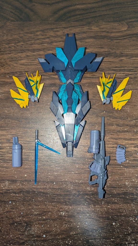 武器系。こう見るとアームドアーマーDEの色ムラがすごいですね、、、XCの黄色はもっと凄かった、、、