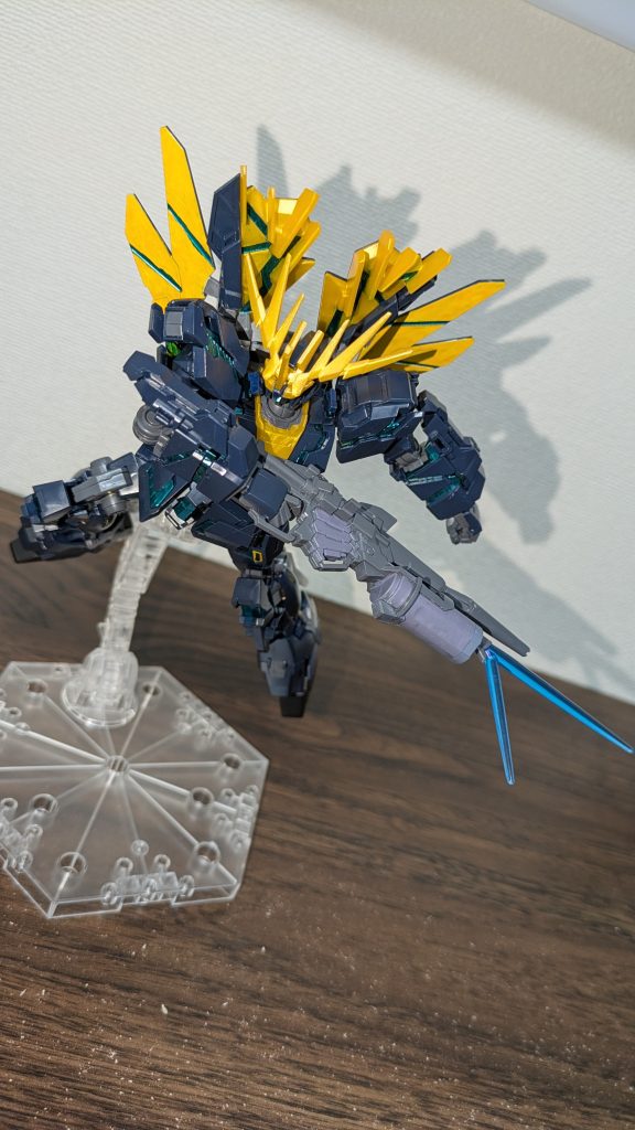 ジュッテだとぉ!?RGのバンシィ・ノルンのジュッテのエフェクトはもっとギザギザしてたのでそっちを使うと迫力増すかも~