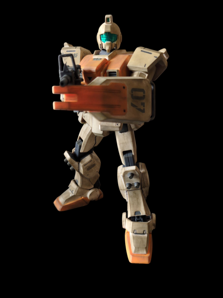 スミ入れ▶つや消し▶ウェザマス▶つや消しの順番でしました(gundam-kao6)