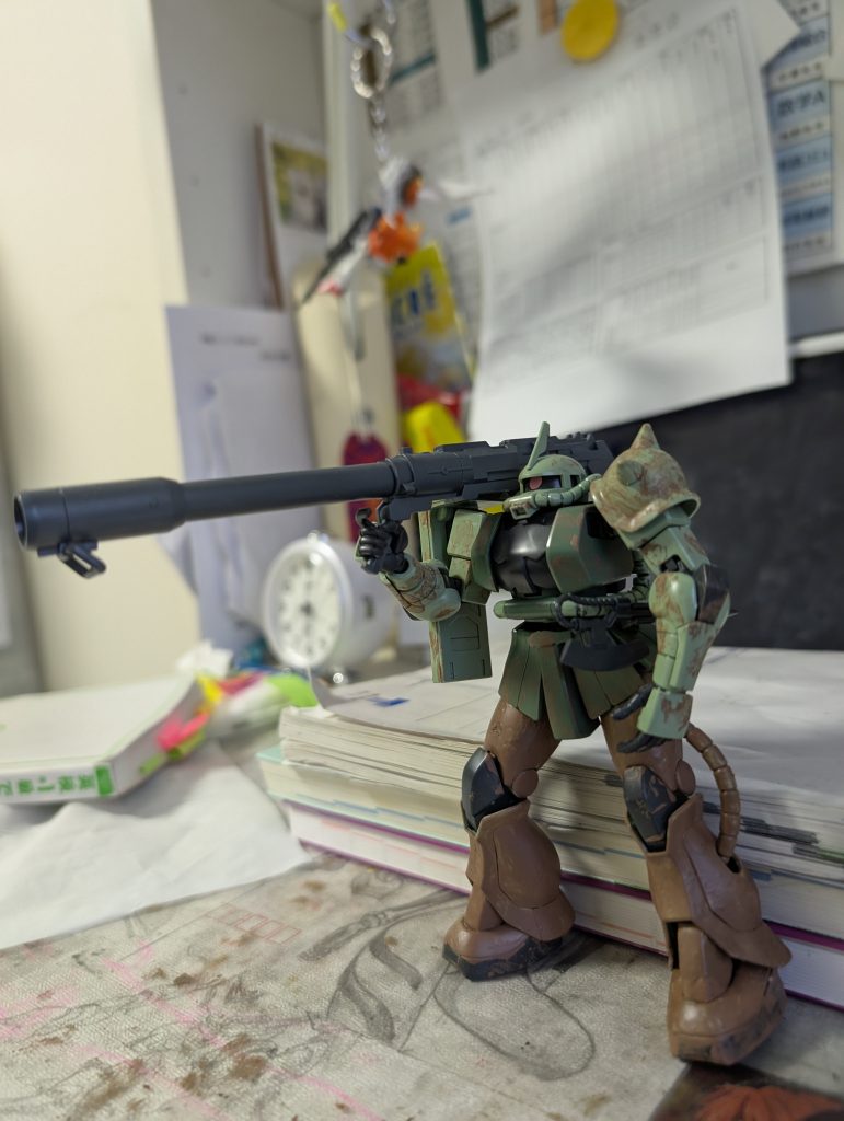 中隊長　0083のザクを模して　地球降下作戦第一回からアフリカで戦いジャブロー攻略作戦にも参加した歴戦の猛者