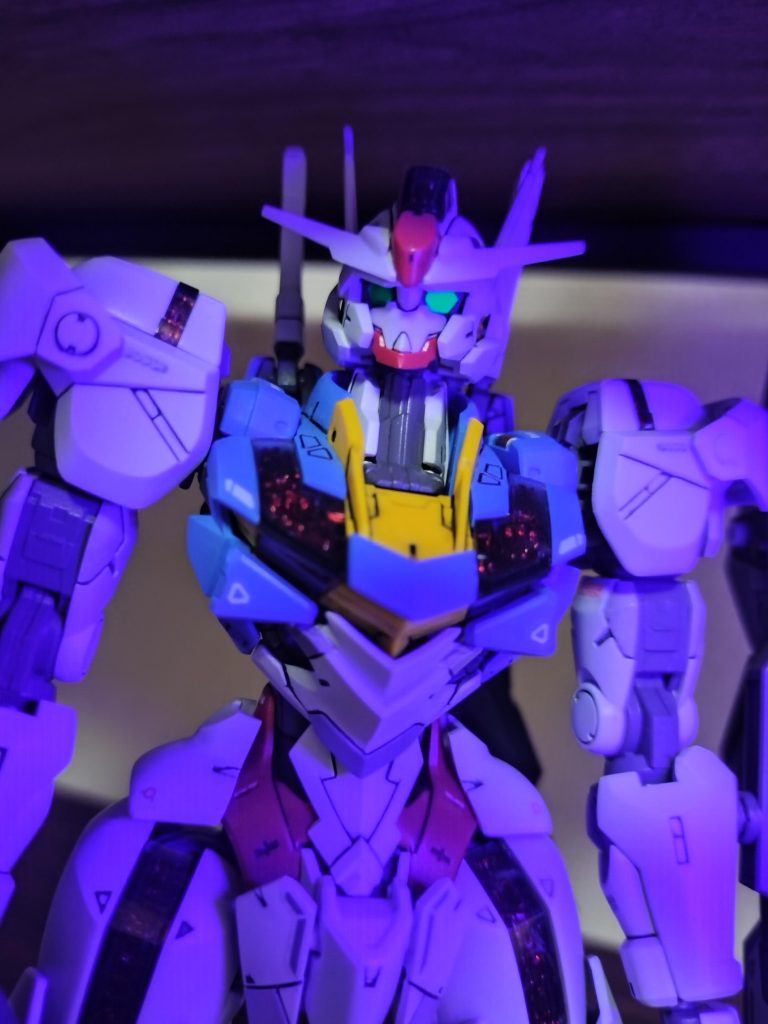 分かりにくいですが、目が光ります。