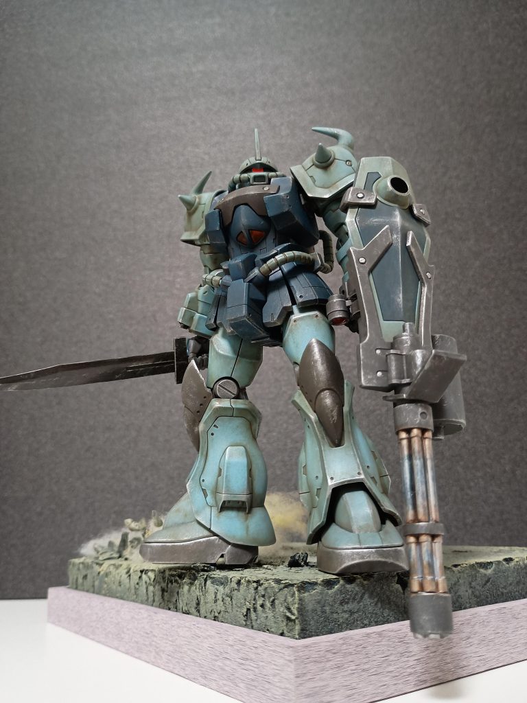 写真加工無しVer.です。ジオラマはバルバトスの使い回しです💦