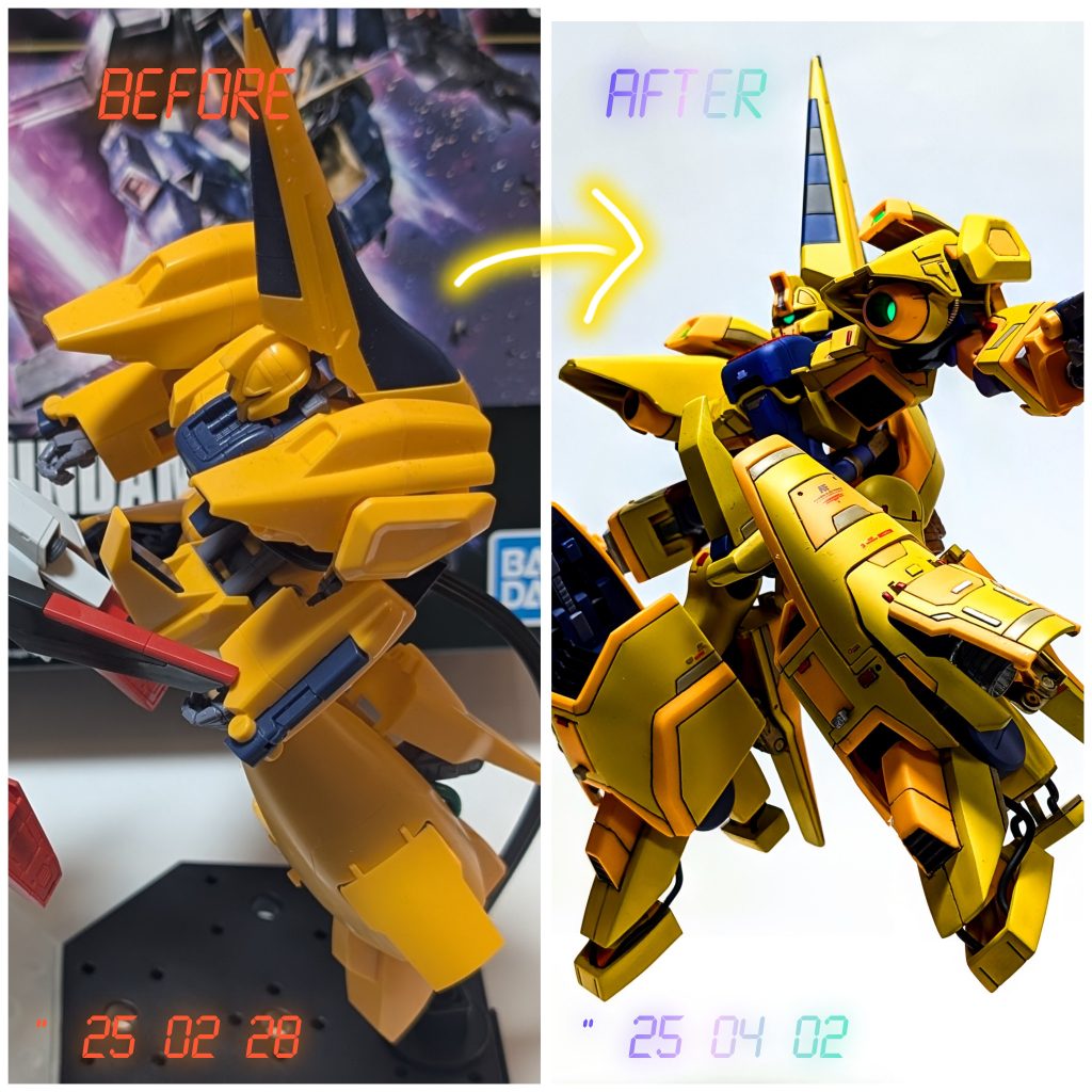 まず、見てほしいところはこの差です。アングルは違いますが全体的に改造したのを分かってもらいたいです。