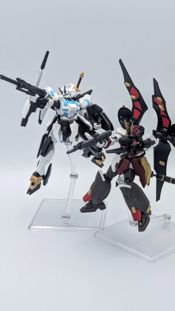 宝鍾マリン専用クロスボーンガンダムガンダムX0(https://gumpla.jp/hg/2117501)と一緒に。そういえば船長のソロライブの時に、フブマリのコンビ名知ってるー?って聞かれて、バナージみたいに「ババコォォオオオン!」って近くの人が言ってましたw