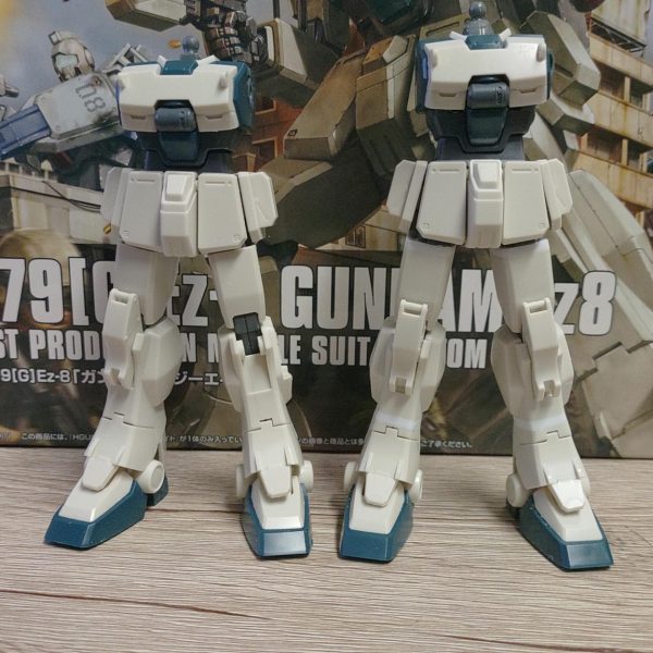 首をポリキャップからユニコーンデストロイモードの首を加工して移植。延長して顎を引けるように。胴体を2mm延長太腿で2mm、スネで2mm延長現状はこんな感じです。（3枚目）