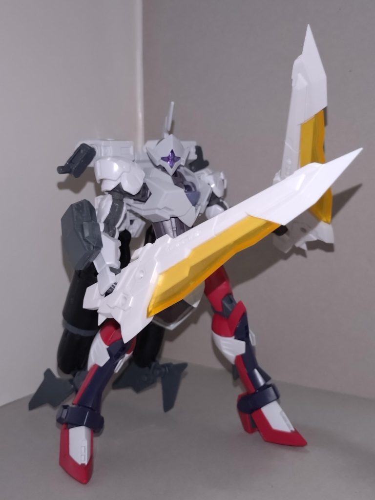 この改造後、再び透子と組んでガンプラバトルに参戦。ルブリスウルイリスにレーザー対艦刀の片側を渡し、前回リタイア時の相手であるプロヴィデンス&ジ・オに対してそれぞれにツープラトンを決め、リベンジを果たした。