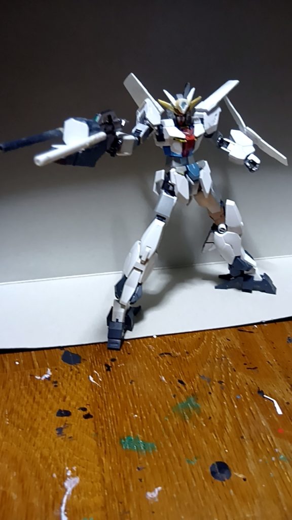 おまけダブルゼータアーマー未塗装状態(コアゼータのみ塗装済み)コアゼータはコアガンダムIIの方がゼータに近づけられたかもしれませんね(gundam-kao5)