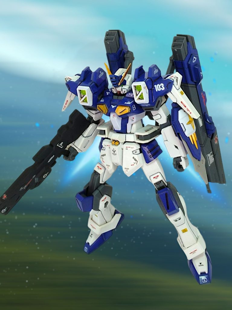 バスターパーツは脱着できるように改造素のライトニングバスターもカラーリングでだいぶ変わるなぁと思います最初は「ヒロイックなバスターを作りたい!」というところからスタートしましたが、再販の巡り合わせもあり、気がつけば「バスター4種盛り」になっていました