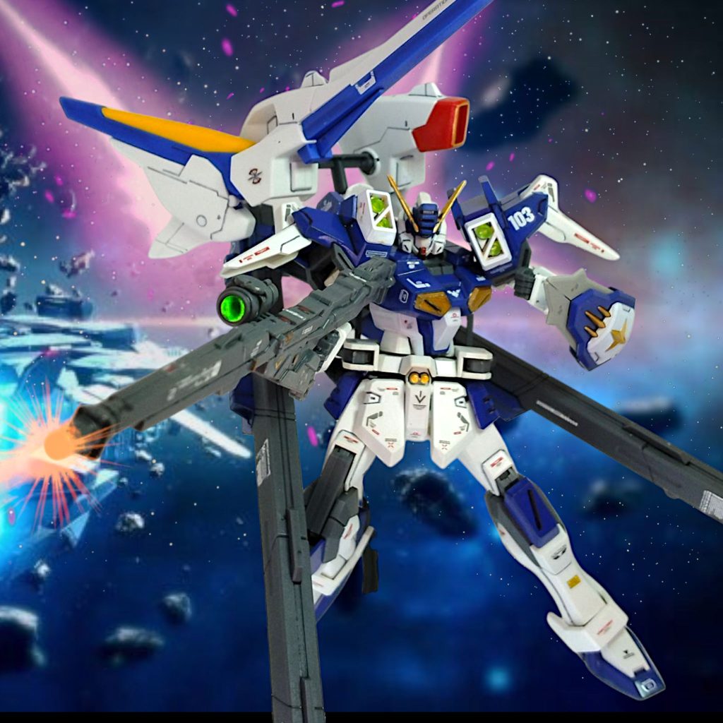 ロングメガバスターお気に入りの長物、使い勝手が抜群なのでよく他作品にも使いますウイングのバスターライフル系も候補でしたが、ゴツさでこちらに