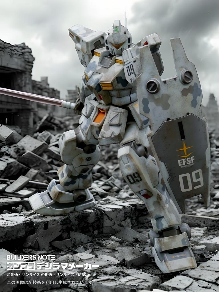 追加❗️2025.4.10 デジラマメーカーで生成した写真です。迷彩が背景に馴染んでるかな⁉️