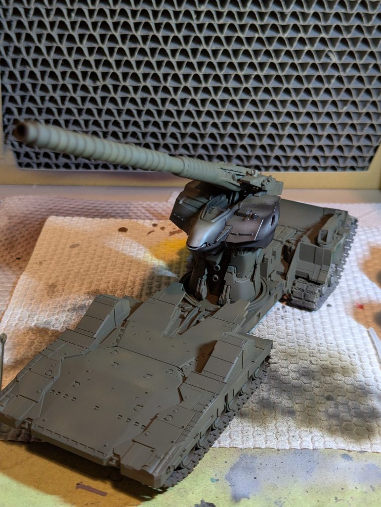 ディテールも細かくていいキットでした✨【基礎塗装】グレーサフ⇒シャドウ⇒基本色⇒明色グラデーション①②、これが定番になりそうです🌛