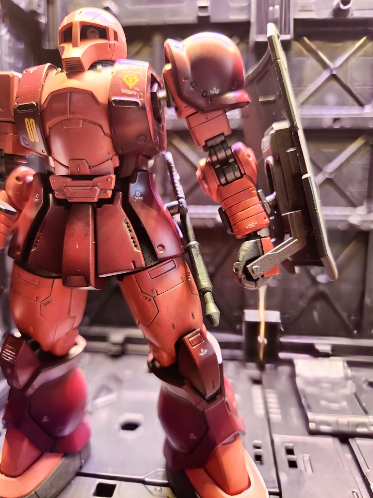 05Sの余剰パーツにもこのキットのパーツが沢山入っていたので、その時からワクワクしてました。後に05Sへ換装されると考えて、今回は半ツヤ消しトップコートにしました。