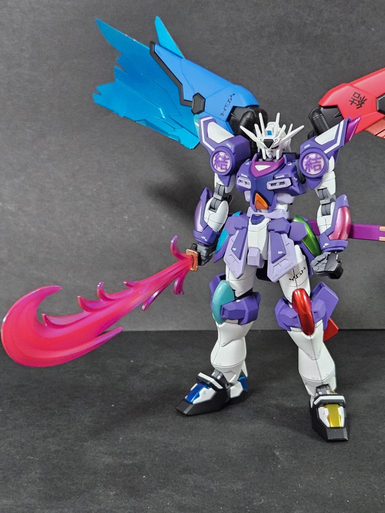 エフェクトパーツは蛍光ピンク～パープルのグラデーションで塗装してみました。