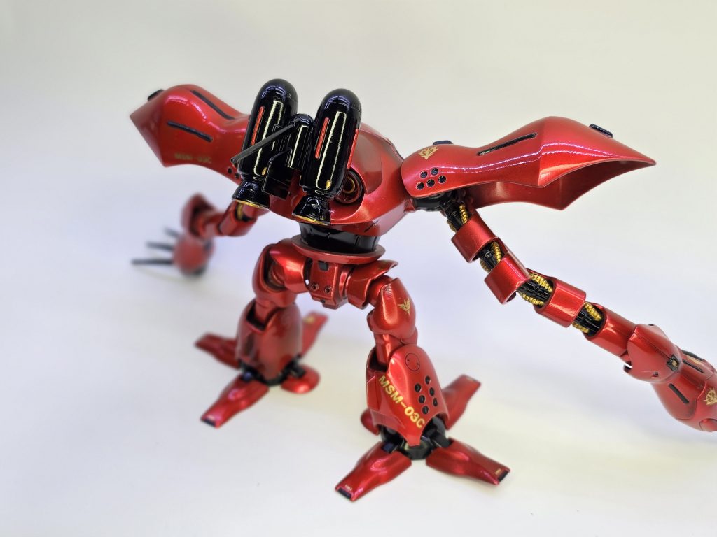 赤はブラックサフからのスターブライトシルバーにクリアルージュ。