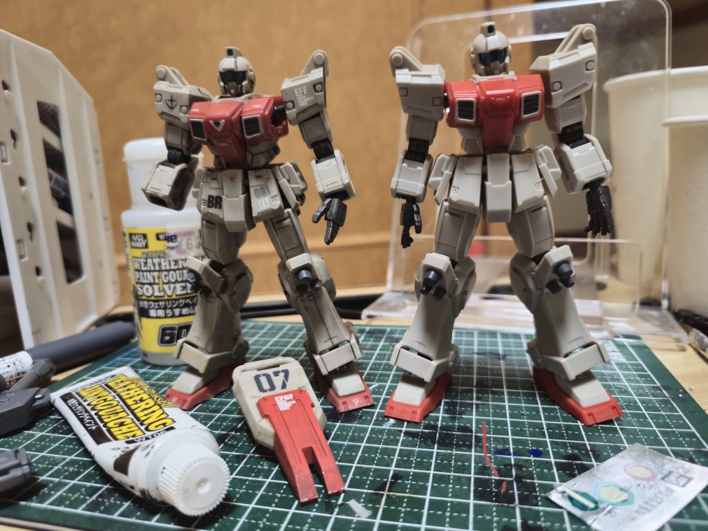 水性ウェザリングペイントでウォッシングに 