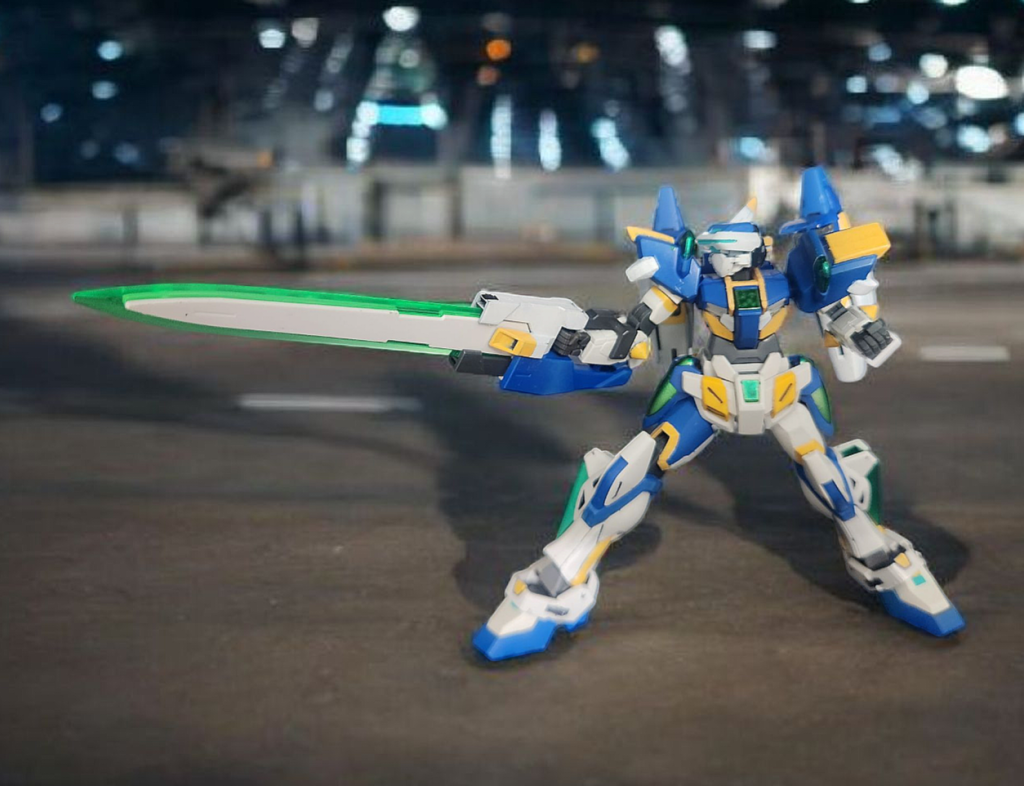 Power down in the hanger, to show that I used the paint metallic green for the energy lights.