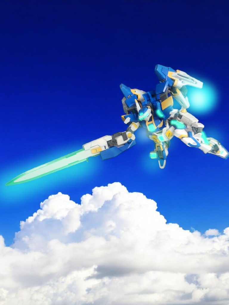In the Blue Sky as its theme song plays with him flying into battle.