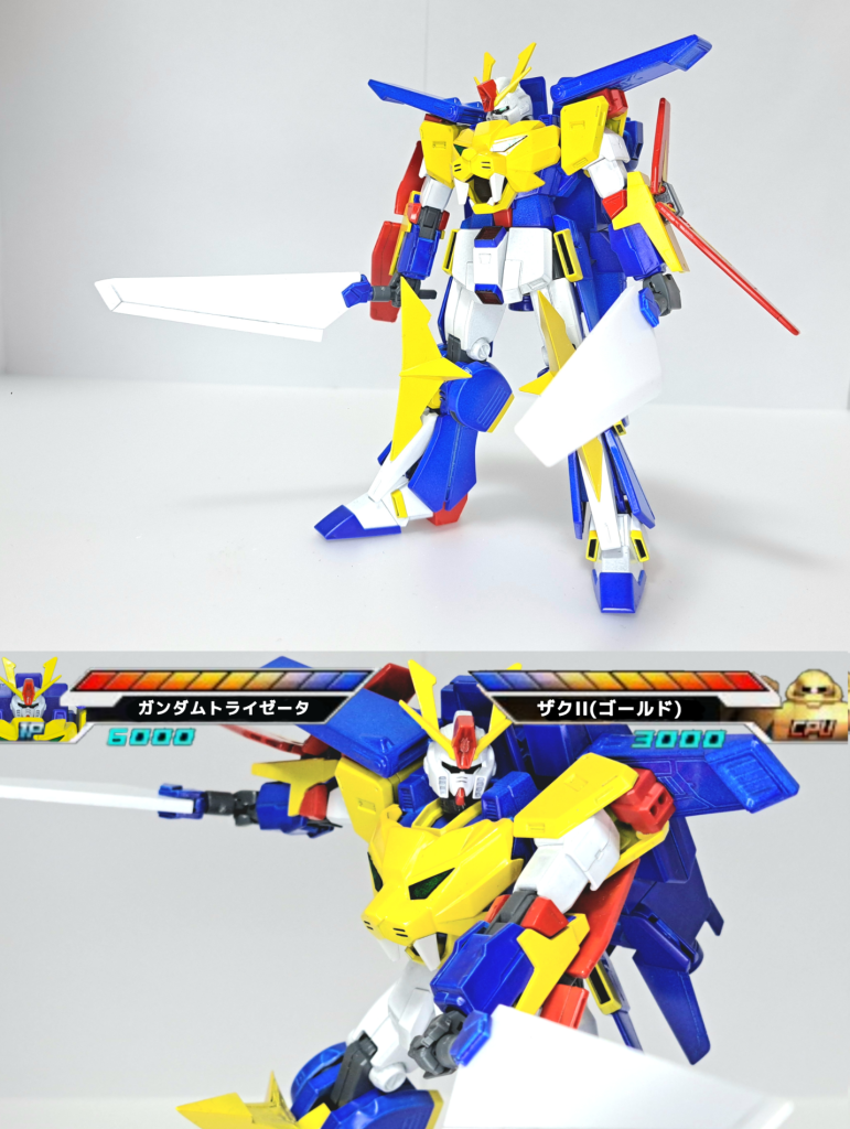 ミノフスキー・ザンバーハイパー・ビーム・サーベルに代わって背中にマウントされている二対の剣。主に二刀流で戦う。刃の形状がZの羽っぽく見える