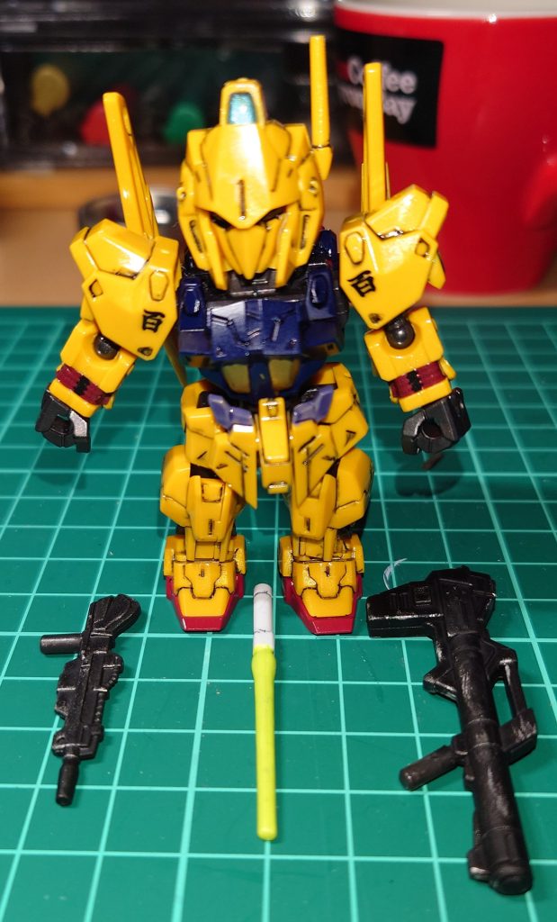 完成! 百式追加パーツセットが入手できてないので、マークⅡのバズーカとビームサーベル借りてます