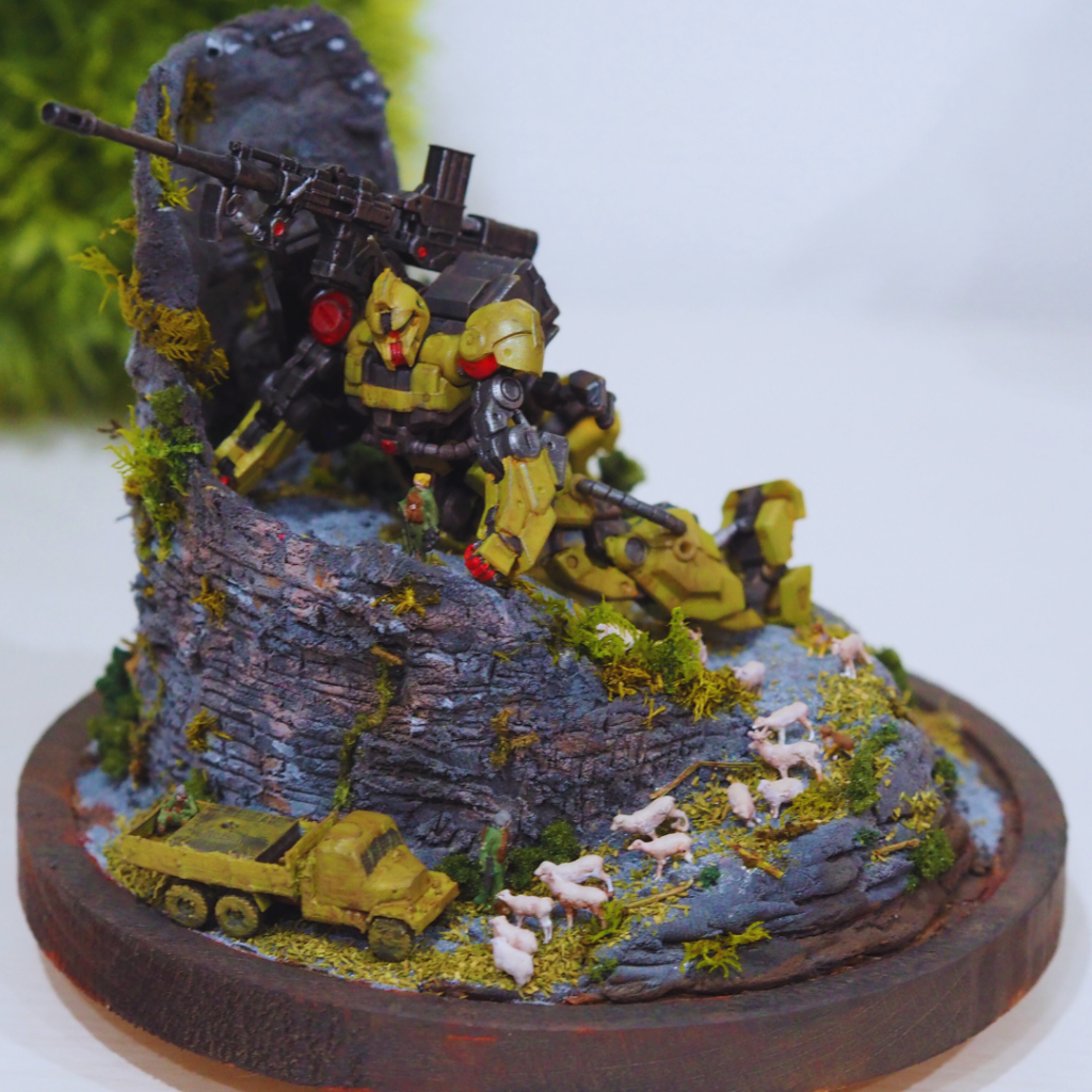 最後に全体像を。羊やトラック、兵隊は全て3Dプリンタ製です。便利ですね。