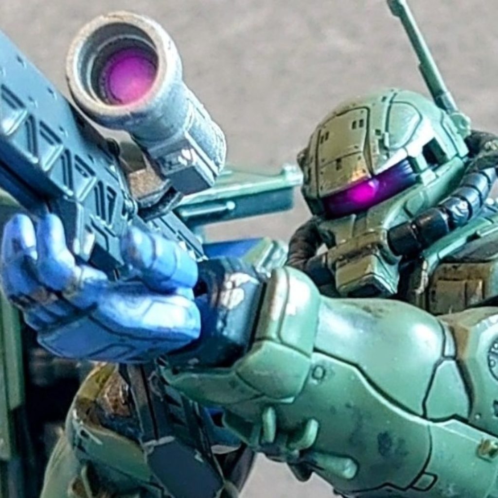 【ガンプラ塗装済　完成品】HG MS-06F ザクII 復讐のレクイエム MS-06F ZAKU II (F TYPE) 復讐のレクイエムザクⅡ｜ヅキンさんの