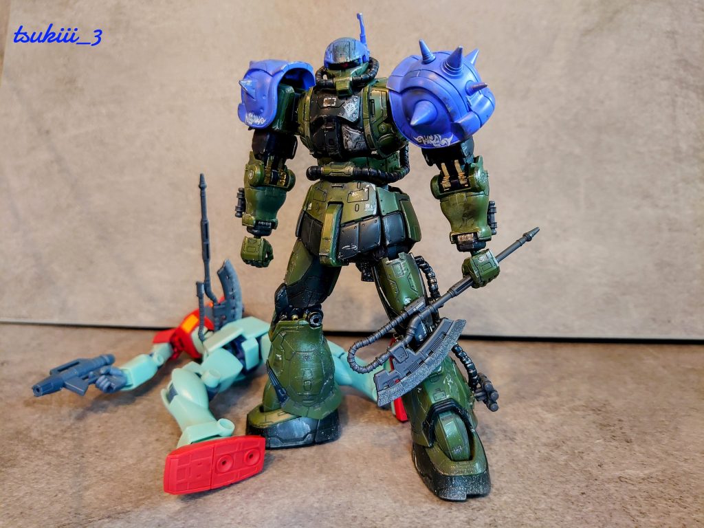 ジムくんを撃破。御免。スパイクアーマーの存在感が気に入っています。