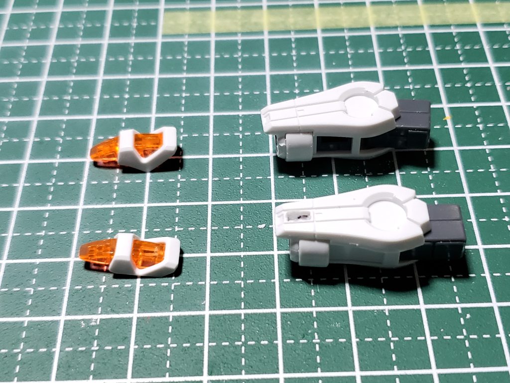 今回唯一、パテやら塗装やらを施したのは胸部のダクトからのびる肩と胸の間の、あのエクシア特有の部分なのですが、これもどをやら写真を撮り忘れていた様で😅何とも申し訳ありません🙇‍♀️