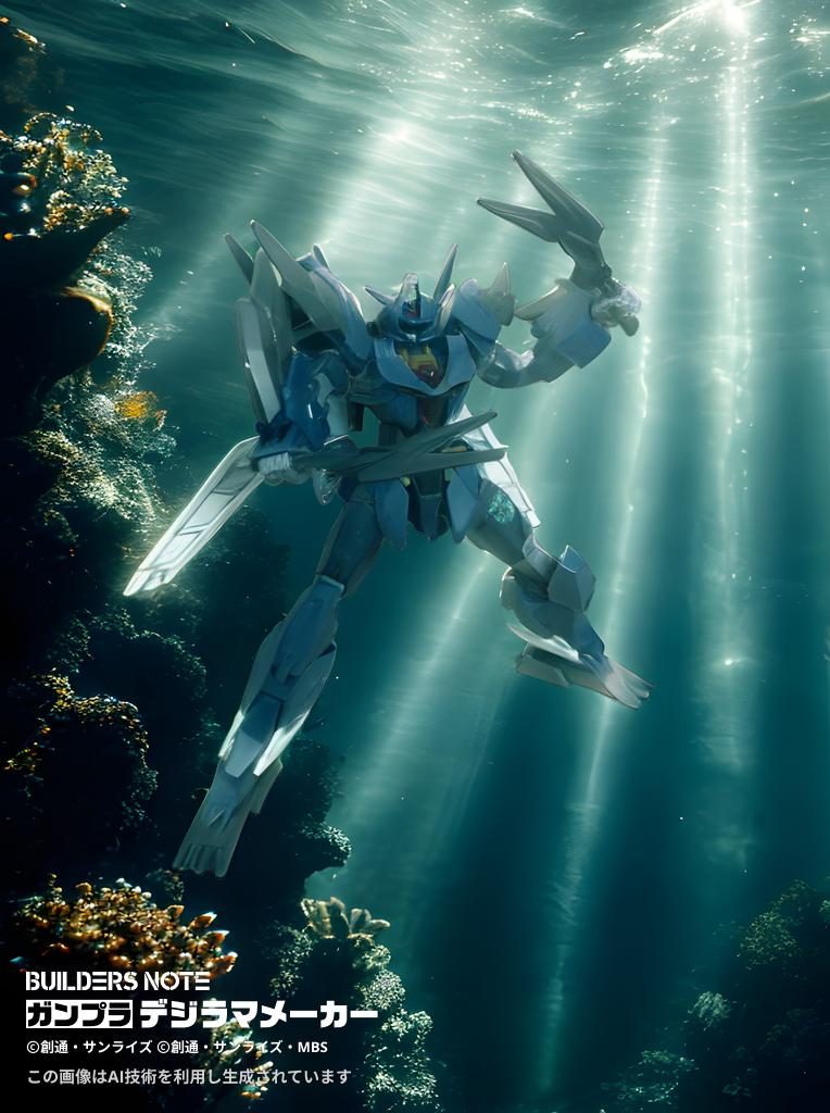 背中のヒレには近接戦闘用のナイフが付いています。