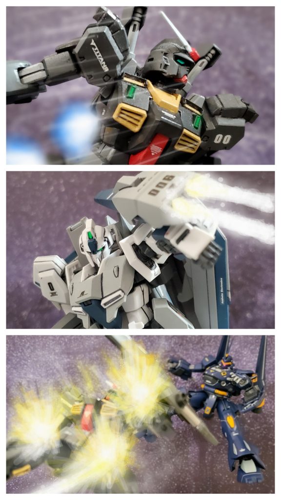 それを見たゼロはレイラがやられる💦と瞬時に判断‼️しかし、ビームライフルのエネルギーは尽き援護射撃も出来ない😱💦ゼロはレイラを救うその一心で、バーニアを全開に踏み込む🏃💨そして間合いを広げたガンダムタイプはグレネードランチャー数発をケンプファーに向け放つ✴️蹴りを受けバランスが崩れたアクト・ケンプファーのグレネードが迫る❗レイラは避けきれない💦と察した瞬間❕目の前にゼロのガンダムMk-IIが…そしてグレネード全弾を全身で受け止める👀💦