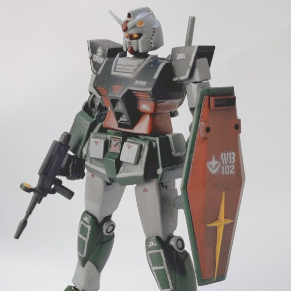 旧キット1/144ガンダムのおっちゃん　超フル可動仕立て〜リアルタイプの色味を添えて〜　その1 作品紹介編