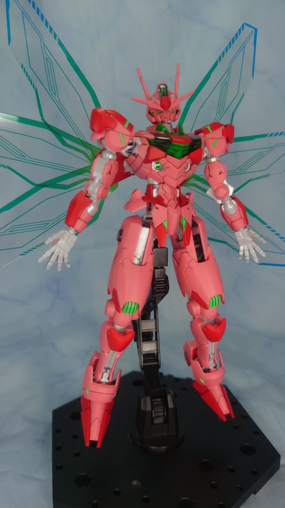 というわけで赤いエアリアルの「擬態」状態でした実は「本命」を作っているときにサイバーエフェクトを見て「こっちのほうが妖精っぽい」という理由でサクッと追加したものです。いつもカラーレシピなどを書いてますがそれは「本命」のほうに書きますねそれではご覧いただきありがとうございました。