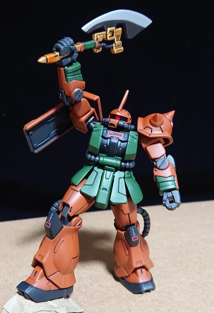 専用ヒートホークはHGから複製しました。少し大きいくらいの方が迫力が出ます。