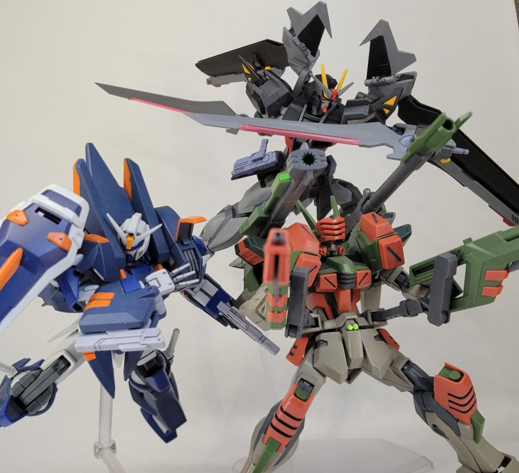 最後に以前作成したブルデュエルとヴェルデバスターと一緒に。公式からリメイクが発売されるのも楽しみにしてます！